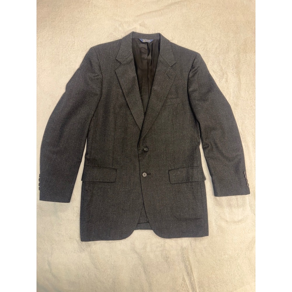 Kuppenheimer Mens Blazer Charcoal Gray 100% Pure Wool Sport Coat Made in USA